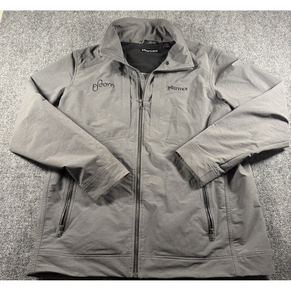 Marmot Other - Marmot Mens Windbreaker‎ Jacket Size XL  Gray Zip Up Lined Embroidered Logo